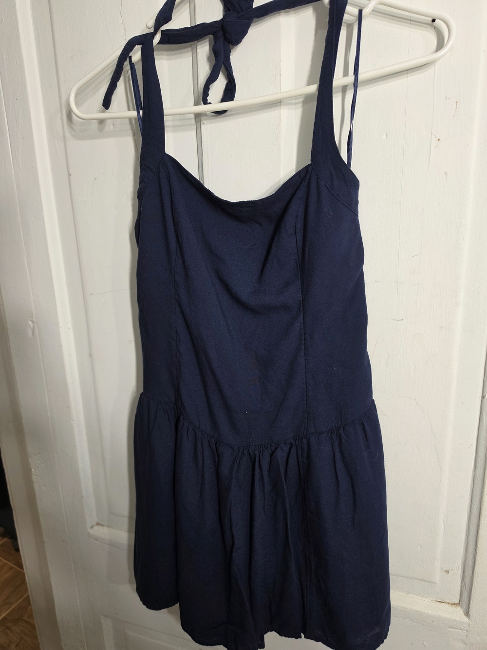 Hollister Navy Halter Romper Dress